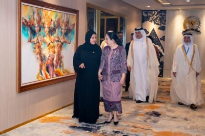 Puan Maharani bertemu dengan pimpinan parlemen Qatar di sela gelara PUIC ke-19 di Gedung DPR RI.