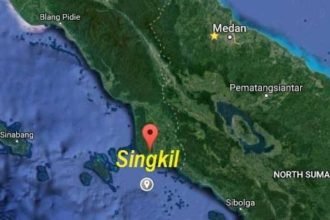 Peta batas wilayah Aceh dan Sumatra Utara (Sumut). Sumut caplok empat pulau yang sebelumnya jadi wilayah Aceh.