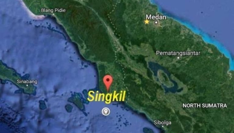 Peta batas wilayah Aceh dan Sumatra Utara (Sumut). Sumut caplok empat pulau yang sebelumnya jadi wilayah Aceh.