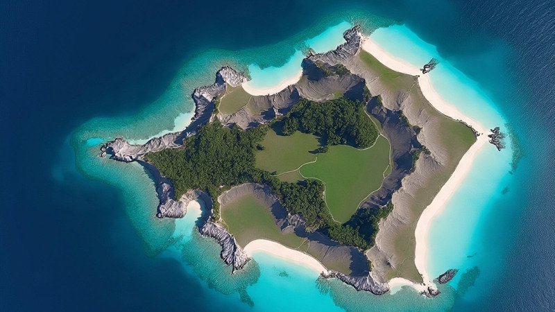 Ilustrasi Negara Tuvalu di kawasan Pasifik yang terancam tenggelam karena perubahan iklim. (AI)