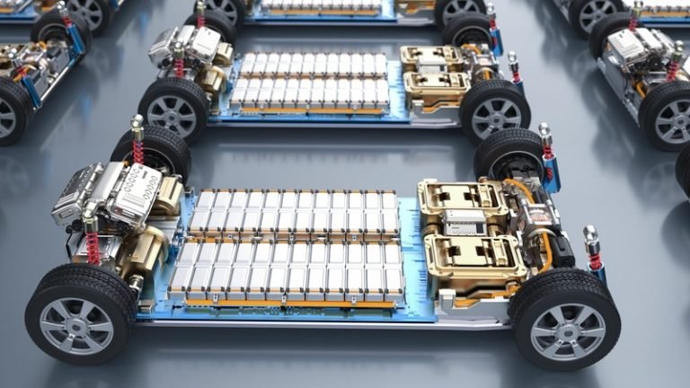 Ilustrasi baterai kendaraan listrik.