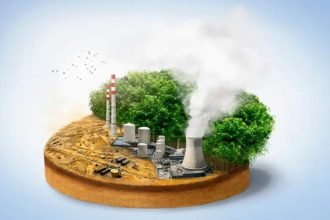 Ilustrasi emisi karbon.
