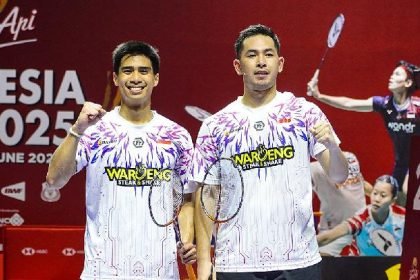 Pasngan Sabar Karyaman/Reza Pahlevi gagal persembahkan gelar juara bagi Indonesia dalam gelaran Indonesia Open 2025.