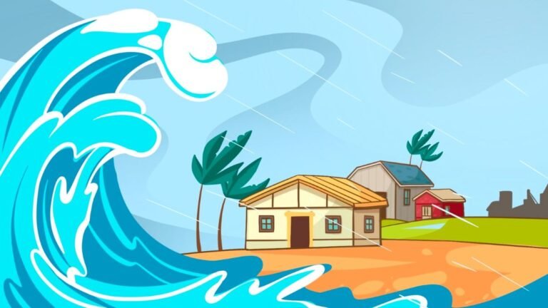 Ilustrasi gelombang tsunami. (grafis/tera)