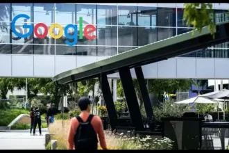 Ilustrasi kantor pusat Google.