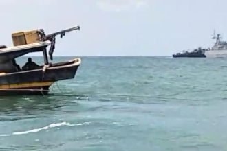 Ilustrasi kapal perang TNI AL tembaki perahu nelayan lokal di perairan Palembang, Sumatra Selatan (Sumsel).