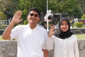 Ketua dan Wakil Ketua BEM Undip, Aufa Atha Ariq Aoraqi dan Khayimas Atha Chisbaini.