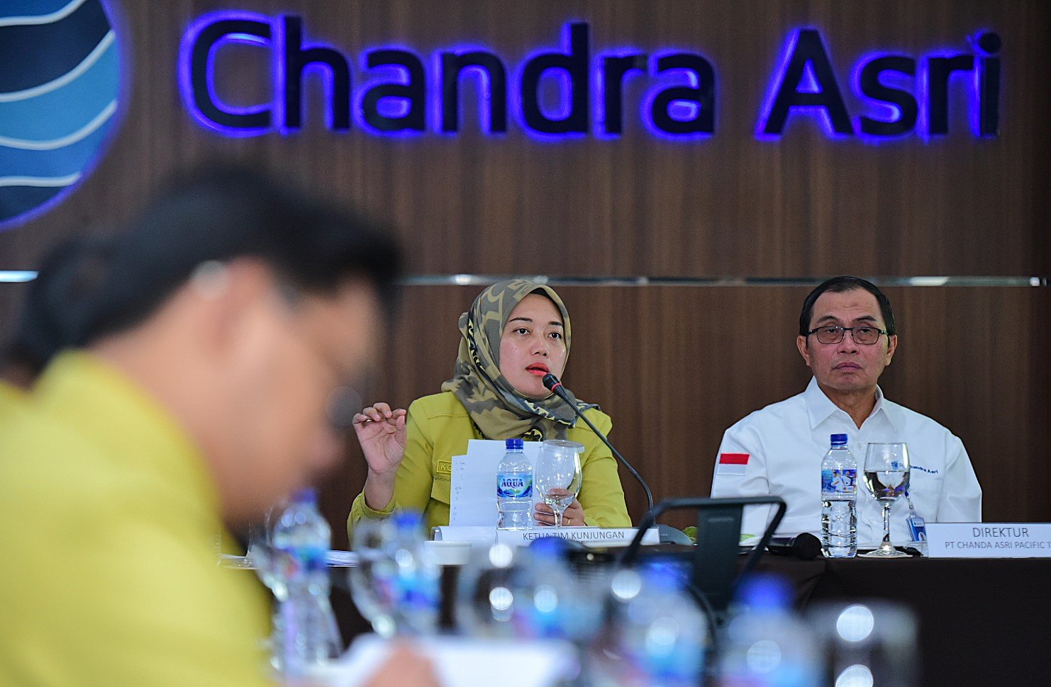 Wakil Ketua Komisi VII DPR RI Chusnunia Chalim saat memimpin kunjungan kerja spesifik di PT Chandra Asia Pasific. Dalam kesempatan ini, DPR menyoroti kondisi Indonesia yang sedang kekurangan garam industri. Foto: dok.