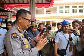 Kabid Humas Polda Jateng Kombes Pol Artanto menjelaskan korban demo ricuh di Pati. (bae)