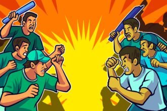 Ilustrasi tawuran. (grafis/tera)