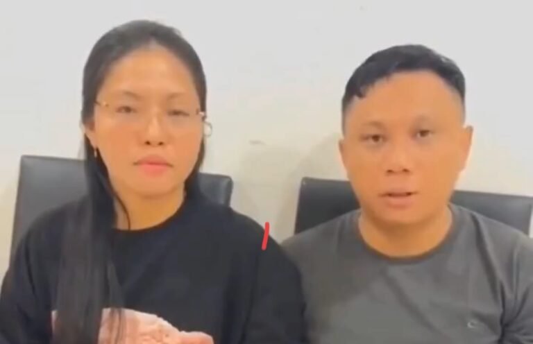 Anggota Fraksi PDIP DPRD Provinsi Gorontalo Wahyudin Moridu saat klarifikasi terkait aksi viralnya di sosial media didampingi istri. Atas aksinya yang tidak menghargai rakyat dan negara, Wahyudin kini dipecat PDI-P dan disiapkan PAW. Foto; istimewa.