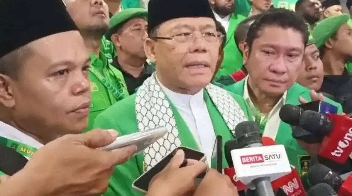 Mardiono, inkumben Ketua Umum PPP yang dalam Muktamar PPP X tahun 2025 ini, lebih dulu mengklaim sebagai Ketua Umum terpilih secara aklamasi sebelum akhirnya, kubu Agus Suparmanto juga mengklaim kemenangan serupa. Foto: dok.