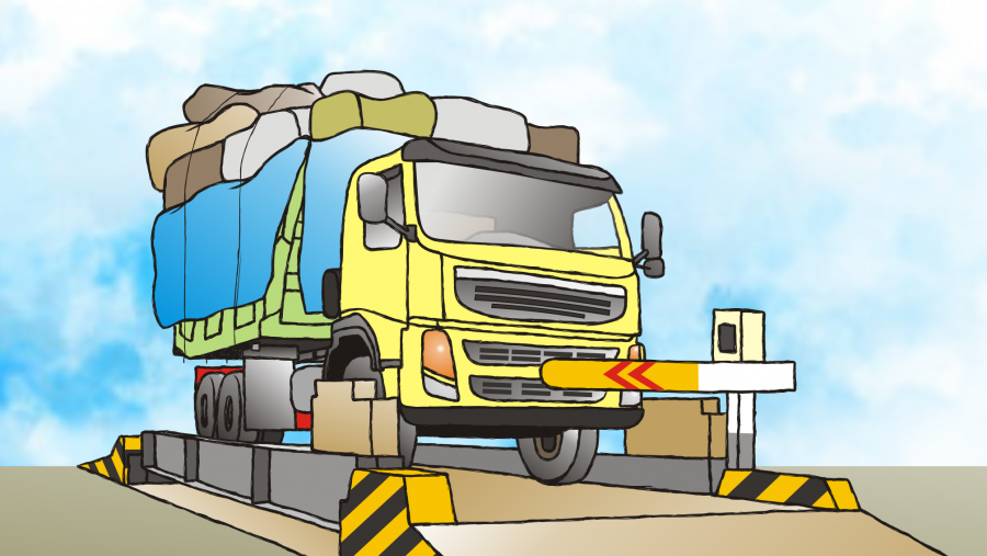 Ilustrasi truk ODOL.