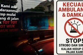 Gerakan #StopTotTotWukWuk jadi simbol perlawanan rakyat terhadap sirene dan strobo ilegal yang bikin jalan raya jadi panggung arogansi. DPR desak Polri bertindak tegas tanpa pandang bulu, karena tertib lalu lintas artinya menghargai nyawa dan martabat semua orang.