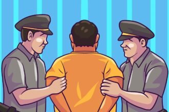 Ilustrasi penangkapan tersangka. (grafis/tera)