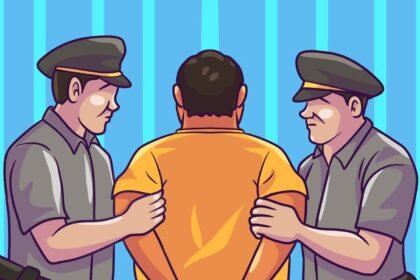 Ilustrasi penangkapan tersangka. (grafis/tera)