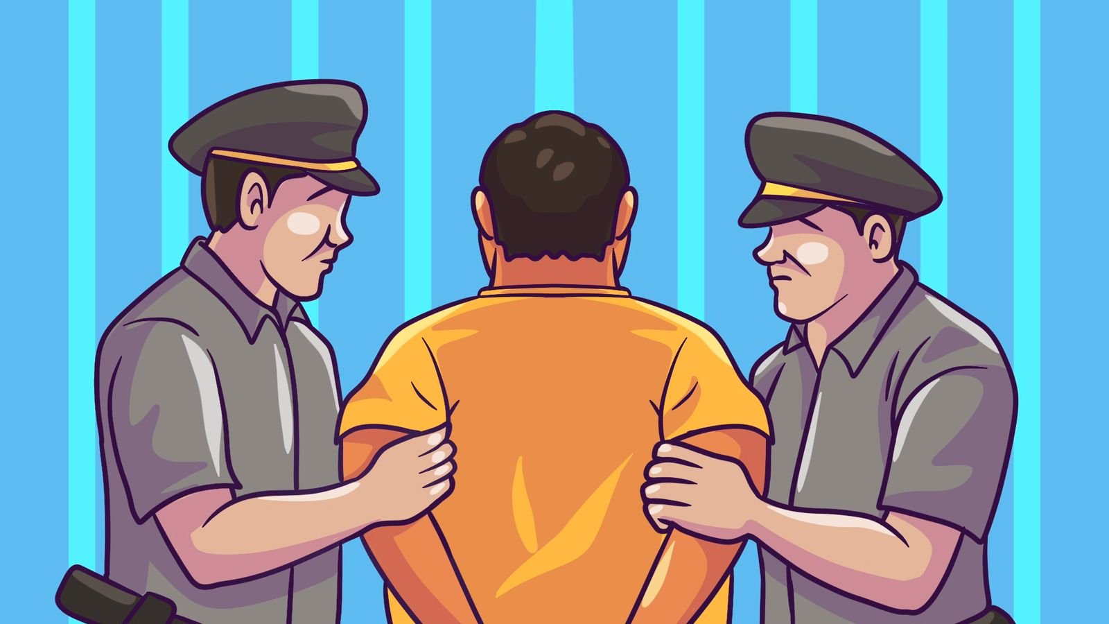 Ilustrasi penangkapan tersangka. (grafis/tera)