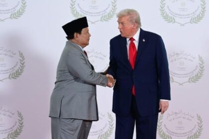 Presiden RI Prabowo Subianto (kiri) dan Presiden Amerika Serikat (AS) Donald Trump.
