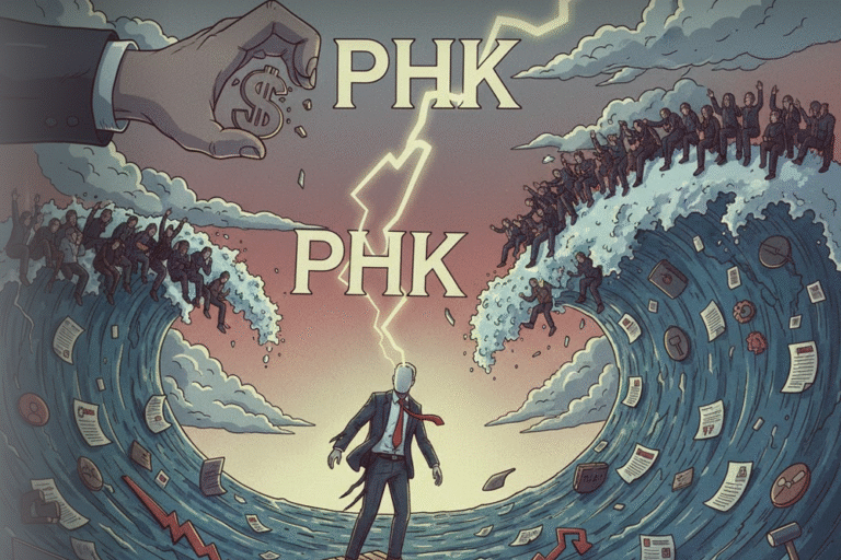 Ilustrasi gelombang PHK massal. (wahyu/grafis)