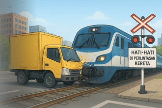 Ilustrasi truk boks tertemper kereta. (wahyu/grafis)