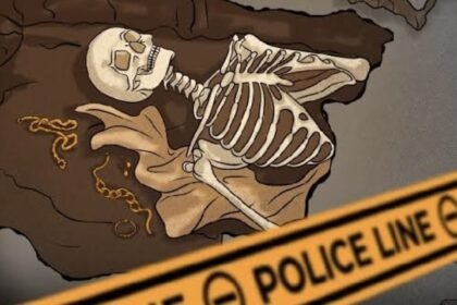 Ilustrasi penemuan kerangka manusia.