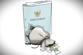 Ilustrasi sertifikat tanah sengketa.