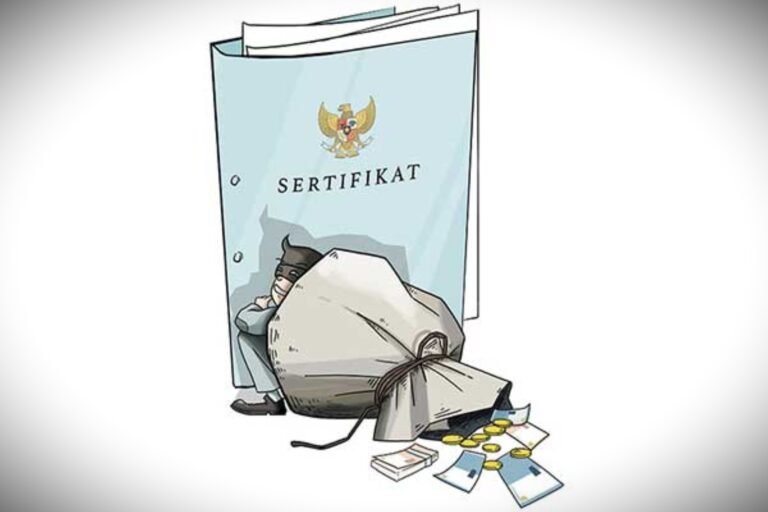 Ilustrasi sertifikat tanah sengketa.