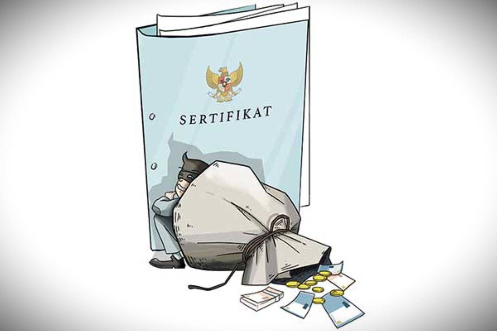 Ilustrasi sertifikat tanah sengketa.