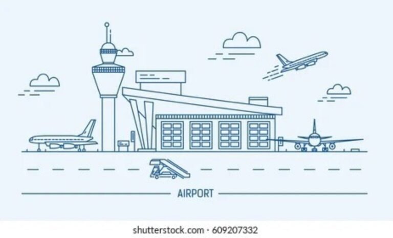 Ilustrasi bandar udara (bandara).