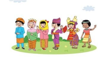 Ilustrasi tari anak-anak.