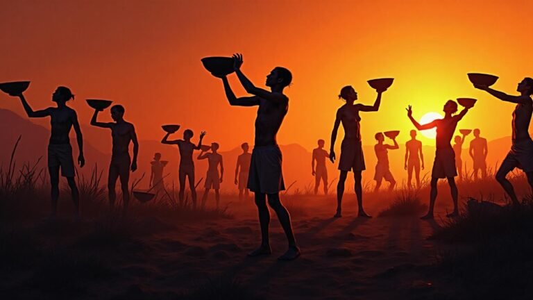 Ilustrasi kelaparan. (grafis/wahyu)