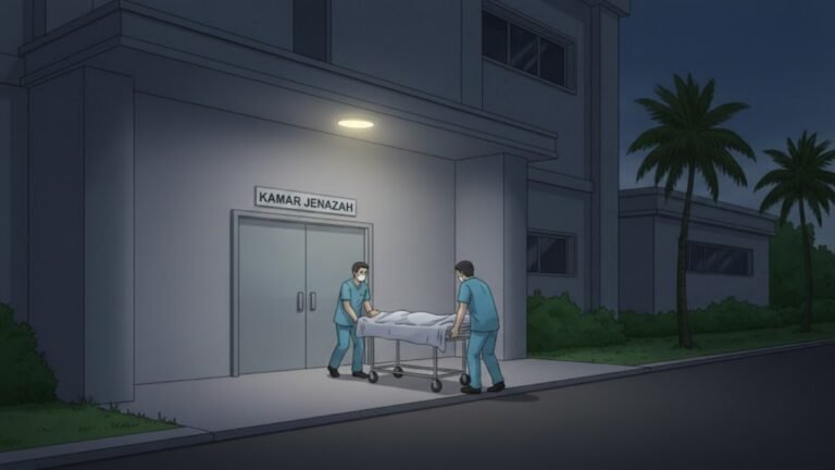 Korban tewas diantar ke ruang jenazah. (grafis/wahyu)