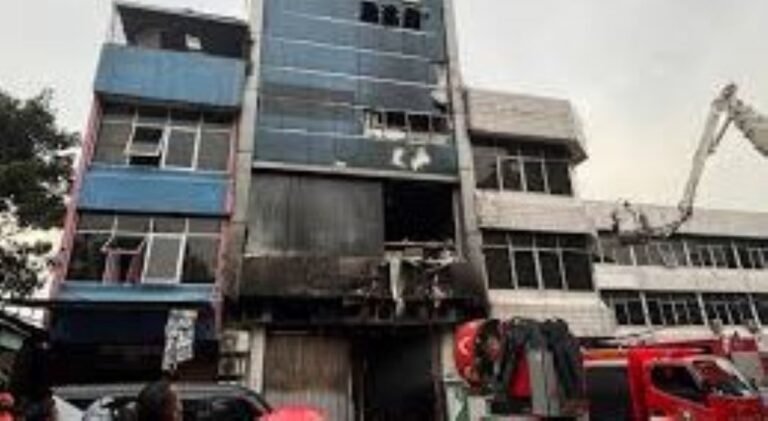 Kantor Terra Drone hangus terbakar tewaskan 22 orang.