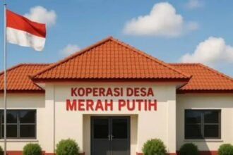 Ilustrasi gerai Koperasi Desa Merah Putih.