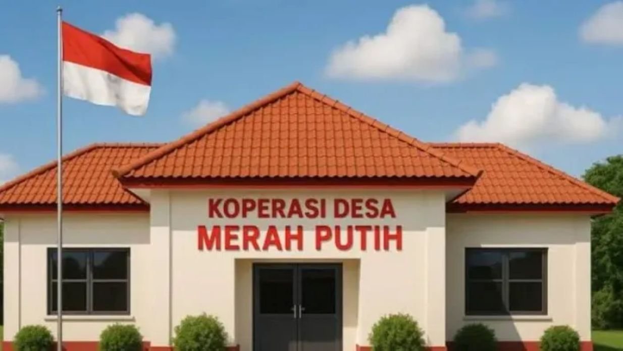 Ilustrasi gerai Koperasi Desa Merah Putih.