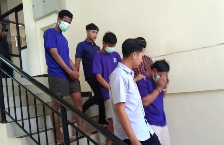 Tersangka pengeroyokan pesilat Pagar Nusa diamankan Polres Demak.