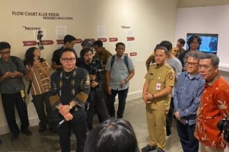 Wali Kota Solo, Respati Ardi menghadiri perayaan 30 tahun Musik Miles Films di Ruang Temporer Galeri Lokananta Surakarta, Senin (26/1/2026).