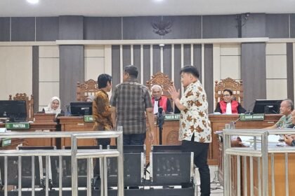 Sidang kasus korupsi Plaza Klaten digelar di Pengadilan Tipikor Semarang, Rabu (28/1/2026). (bae)