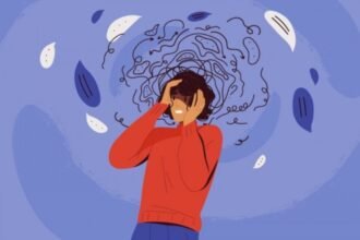 Ilustrasi gangguan kesehatan mental atau gangguan jiwa.