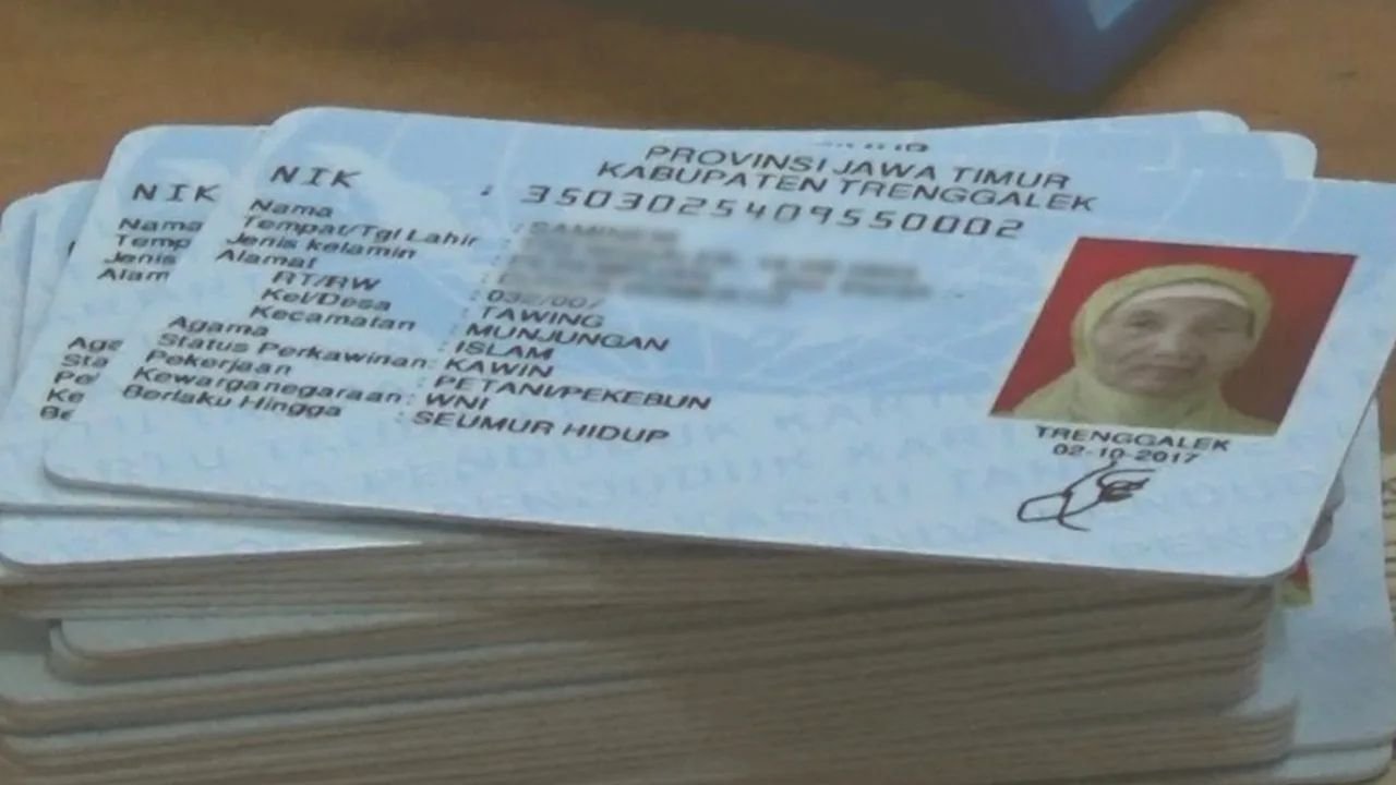 Ilustrasi Kartu Tanda Penduduk (KTP).