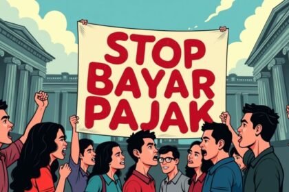 Ilustrasi gerakan sosial 'Setop Bayar Pajak'.