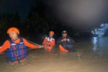 Perumahan Grand Batik, salah satu lokasi terdampak banjir di Tembalang, Kota Semarang, Minggu hingga Senin (16/2/2026) dini hari.