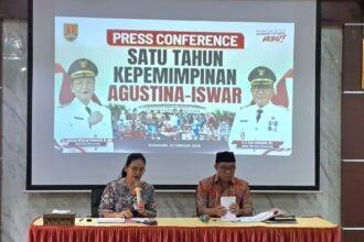 Wali Kota Semarang, Agustina WP dan Wakil Wali Kota menjelaskan soal BOP, Jumat (20/2/2026). (bae)