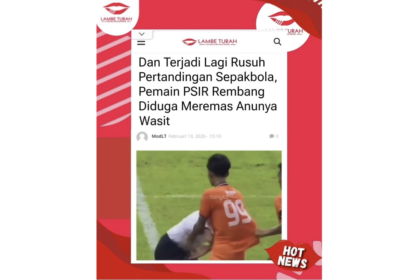 Pertandingan sepak bola PSIR Rembang vs Persak Kebumen berubah jadi tawuran massal, saat tuan rumah menelan kekalahan.