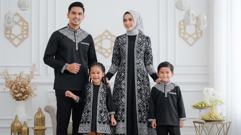 Ilustrasi outfit couple saat lebaran.