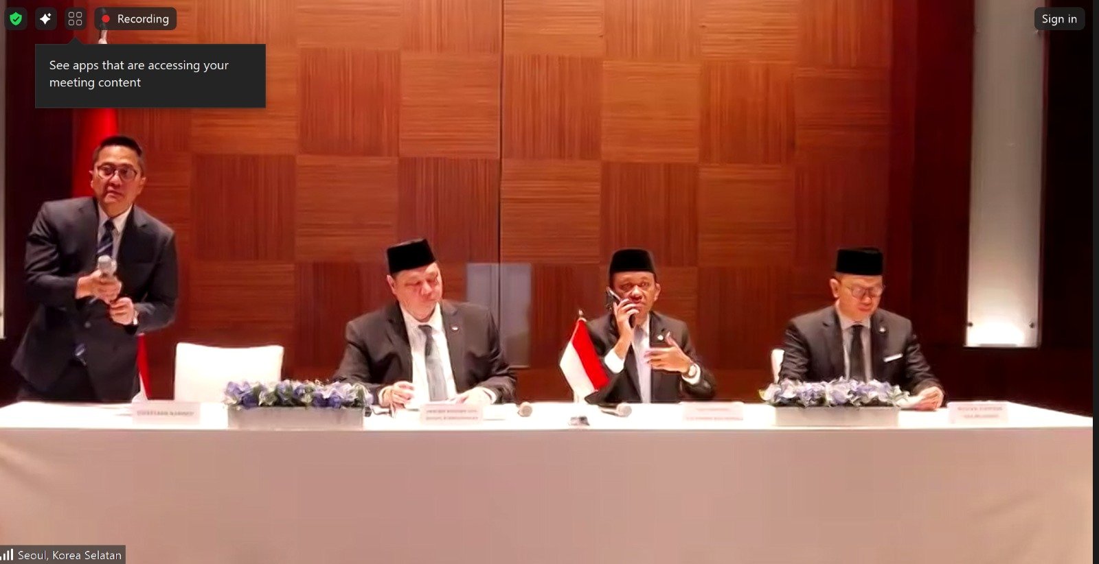 Konferensi pers pengumuman harga BBM per 1 April 2026 yang disiarkan secara daring, Selasa (31/3/2026) malam..