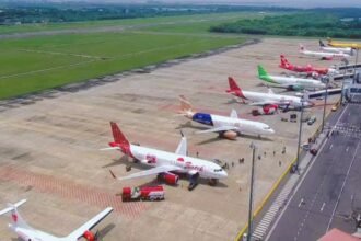 Pesawat berjejer di landasan Bandara Ahmad Yani Semarang. (ist)