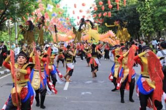 Kemeriahan Festival Harmoni Imlek Nusantara 2026 yang digelar di Lapangan Banteng, Sabtu (28/2/2026).