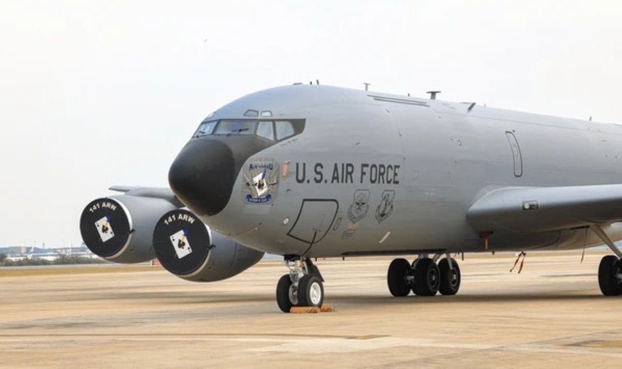 Ilustrasi pesawat tanker Boeing KC-135 Stratotanker milik militer Amerika Serikat (AS).