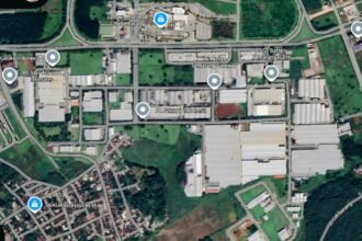 BSB Industrial Park, kawasan industri berdiri di atas lahan BSB City. (Citra satelit Google)